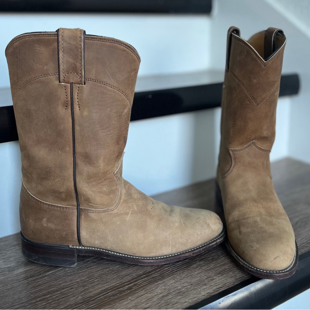 Justin Boots 3408 classic wetsern roper leather women’s boot size 6.5